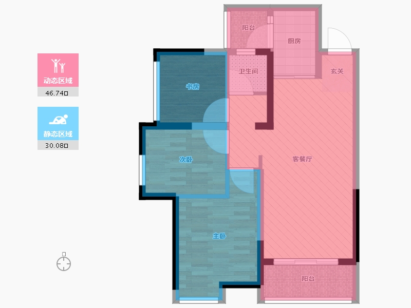 广东省-深圳市-保利阳光城-66.40-户型库-动静分区