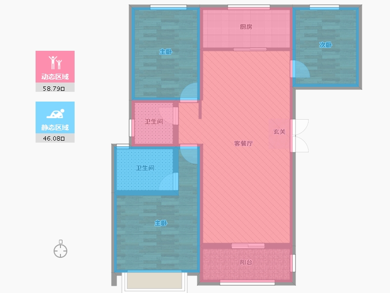 河南省-安阳市-中信城-91.66-户型库-动静分区