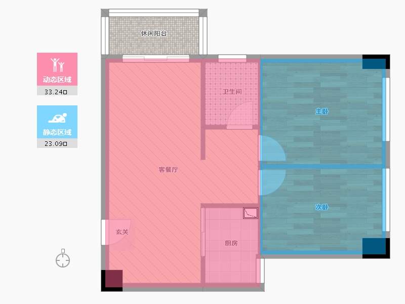 湖南省-株洲市-新桂广场-53.70-户型库-动静分区