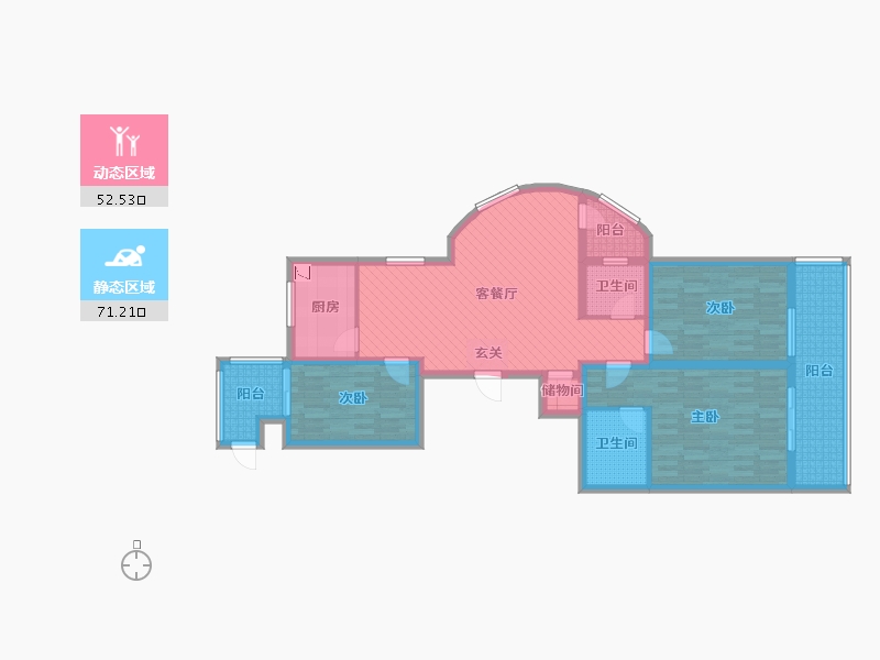 江西省-赣州市-国际时代-107.59-户型库-动静分区