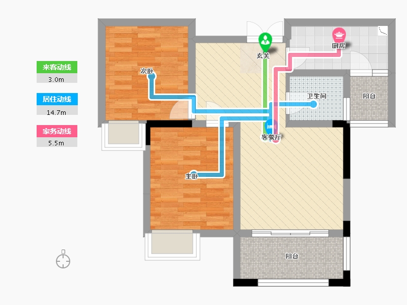 四川省-德阳市-万嘉国际社区-59.56-户型库-动静线