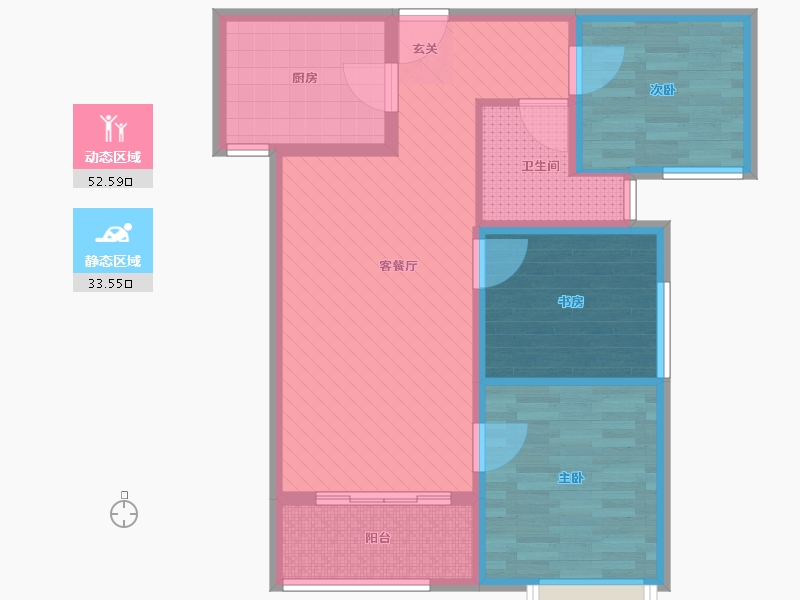 陕西省-西安市-天悦东都-75.20-户型库-动静分区