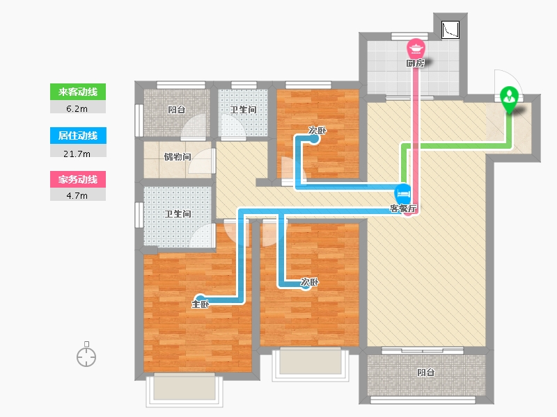 江苏省-泰州市-华泽天下-91.07-户型库-动静线