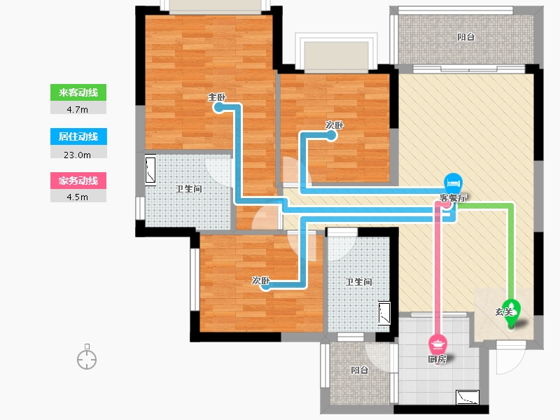 四川省-成都市-恒大御龙天峰-81.61-户型库-动静线