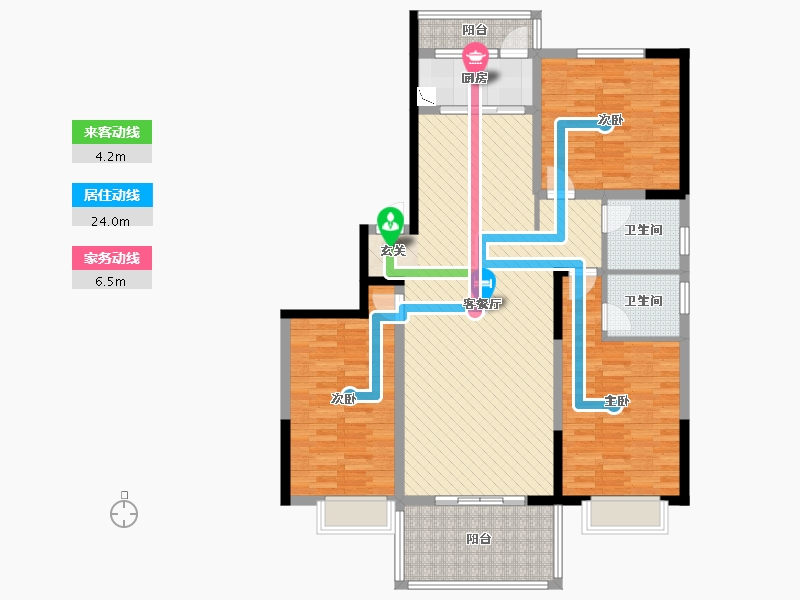 陕西省-商洛市-旭东花园-119.51-户型库-动静线