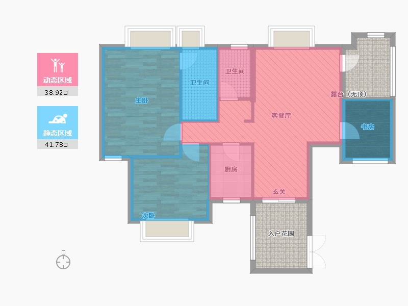 广东省-中山市-蓝天金地-84.30-户型库-动静分区