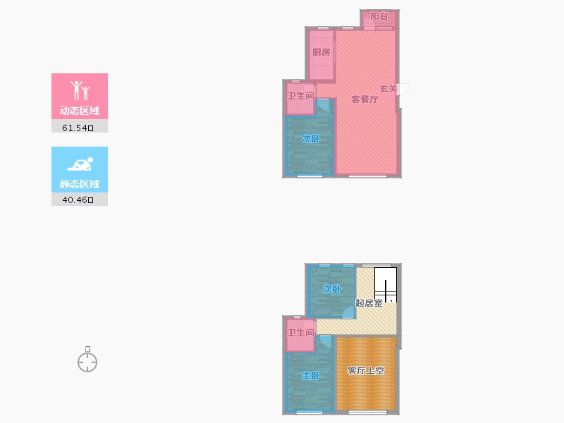 黑龙江省-大庆市-银河太阳城-125.52-户型库-动静分区