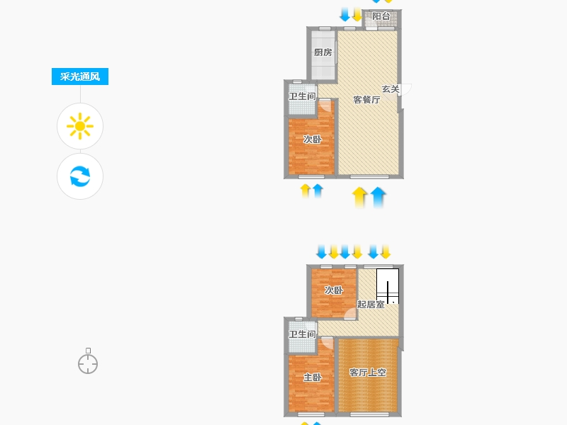 黑龙江省-大庆市-银河太阳城-125.52-户型库-采光通风