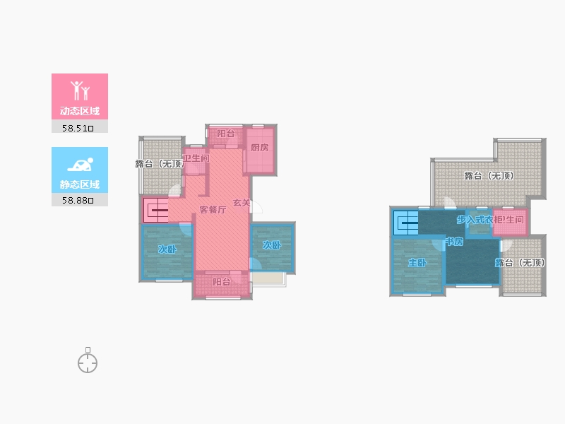 山东省-临沂市-保利堂悦-141.77-户型库-动静分区