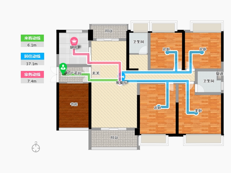 湖南省-株洲市-景秀家园-133.77-户型库-动静线