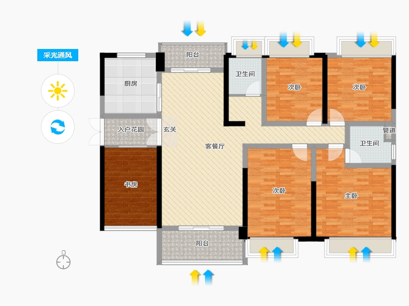 湖南省-株洲市-景秀家园-133.77-户型库-采光通风