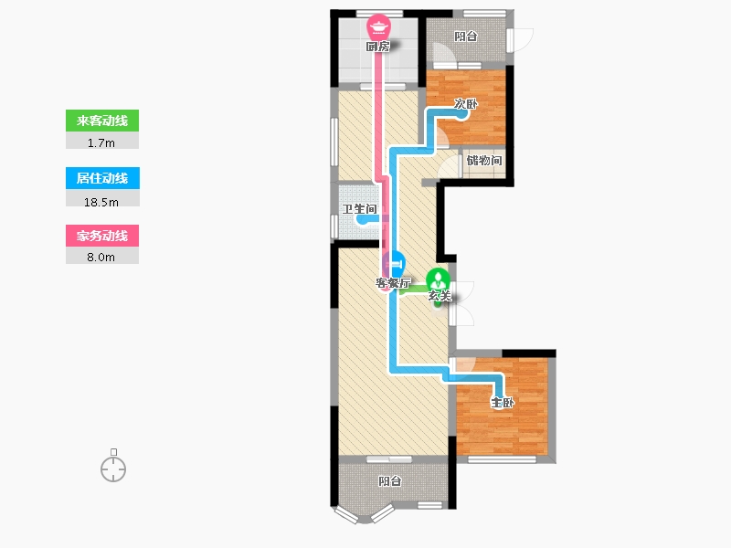 山东省-德州市-阳光豪庭小区-73.49-户型库-动静线