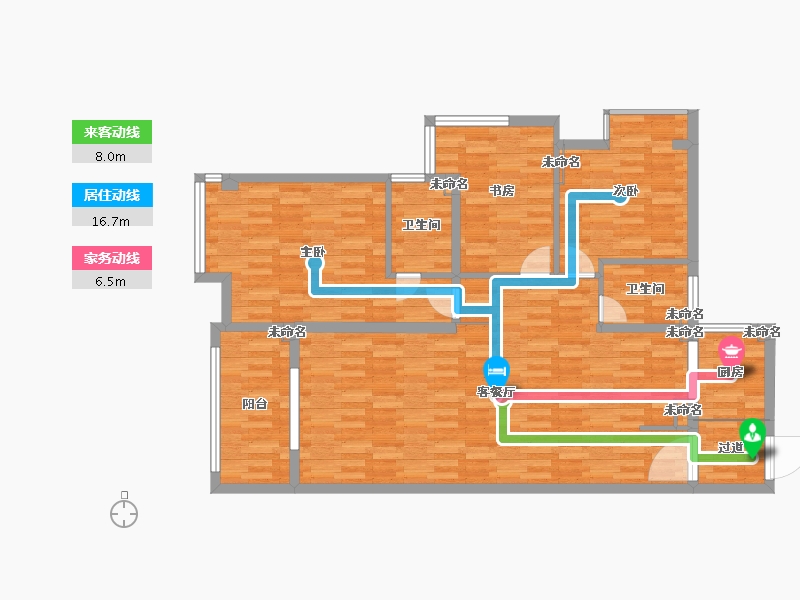 浙江省-杭州市-未知小区-109.73-户型库-动静线