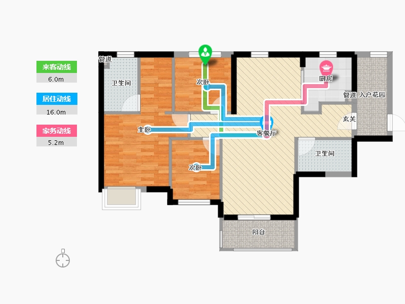 湖南省-长沙市-万科魅力之城-78.39-户型库-动静线