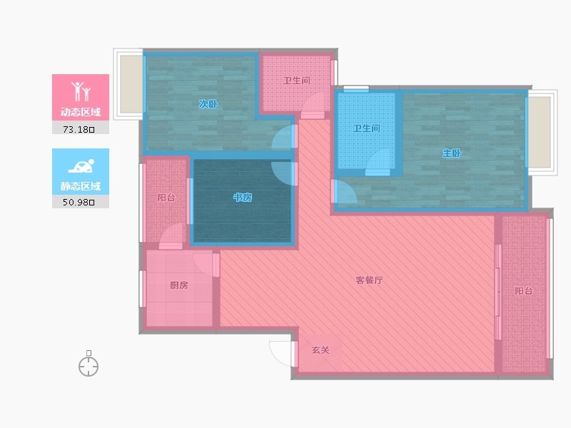 四川省-德阳市-金雁明珠-二期-108.00-户型库-动静分区