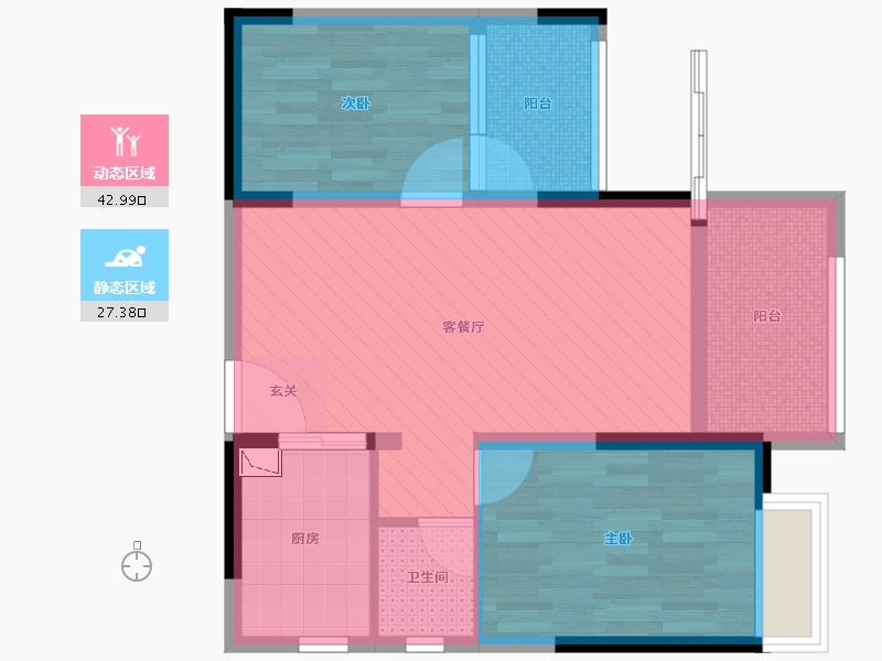 广西壮族自治区-柳州市-柳铁新城-61.02-户型库-动静分区