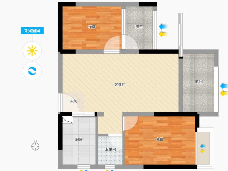 广西壮族自治区-柳州市-柳铁新城-61.02-户型库-采光通风