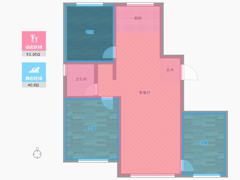 内蒙古自治区-赤峰市-百合国际-84.04-户型库-动静分区