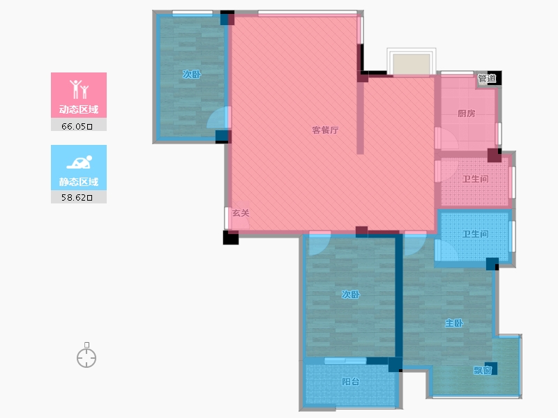 湖南省-株洲市-盛世华庭-110.60-户型库-动静分区