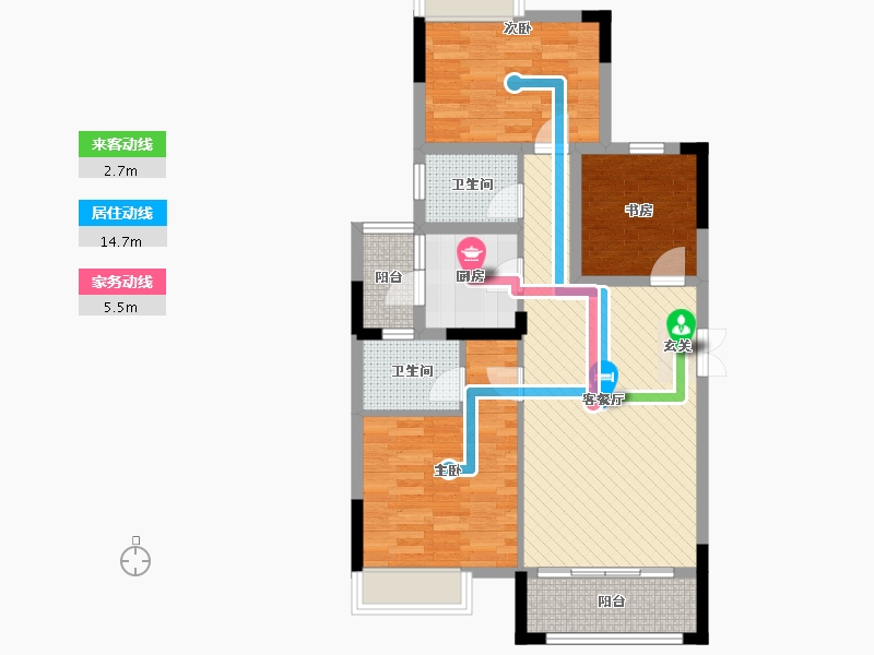 贵州省-贵阳市-优品道现代城-79.17-户型库-动静线