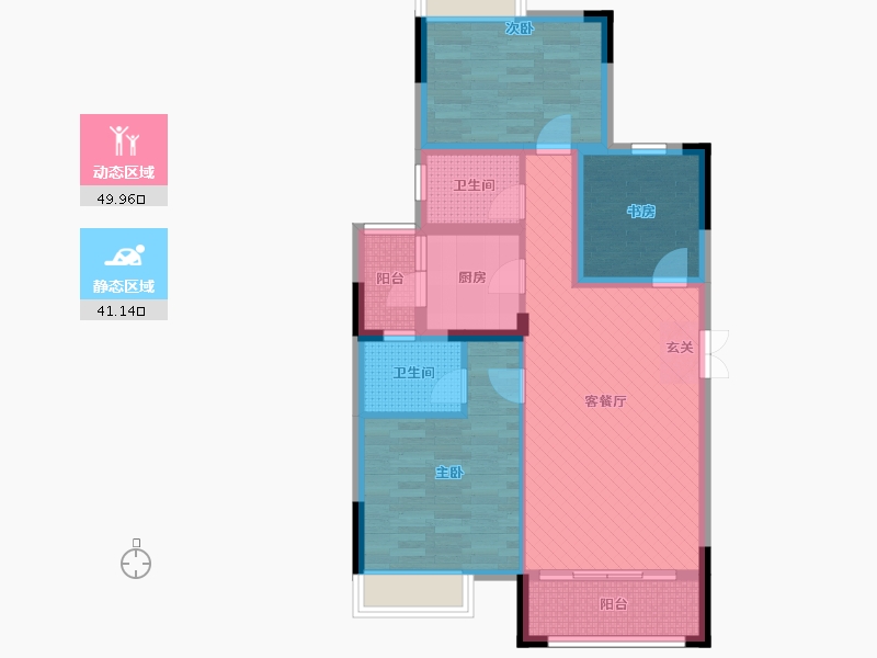 贵州省-贵阳市-优品道现代城-79.17-户型库-动静分区