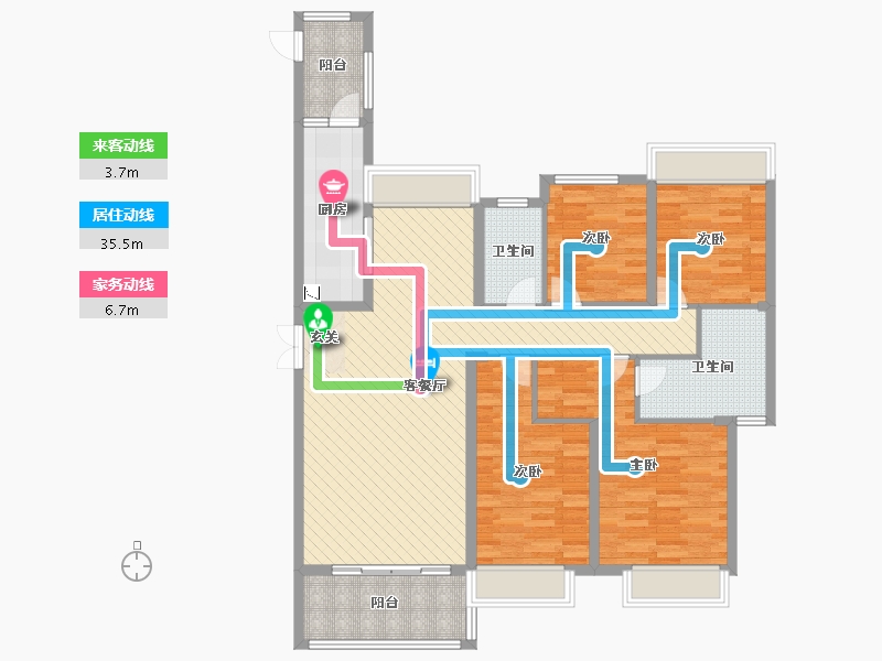 福建省-福州市-皇庭美域-118.85-户型库-动静线