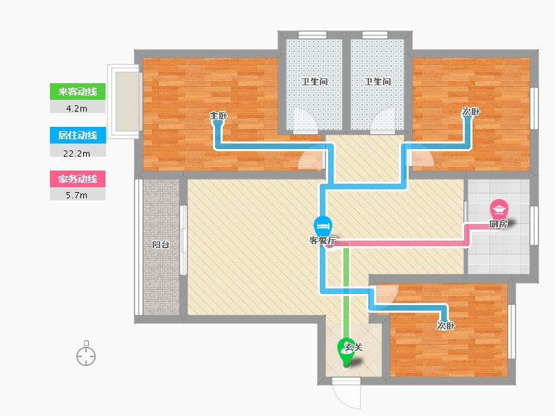 河南省-郑州市-绿都紫荆华庭和园-100.00-户型库-动静线