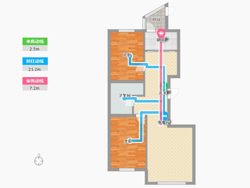 辽宁省-锦州市-曼哈顿-76.14-户型库-动静线