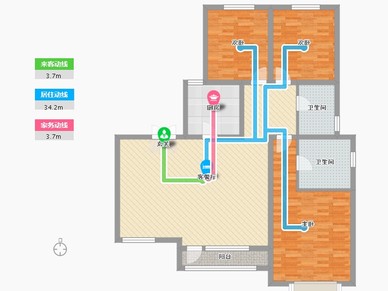 河北省-保定市-鸿坤理想湾北区-114.00-户型库-动静线