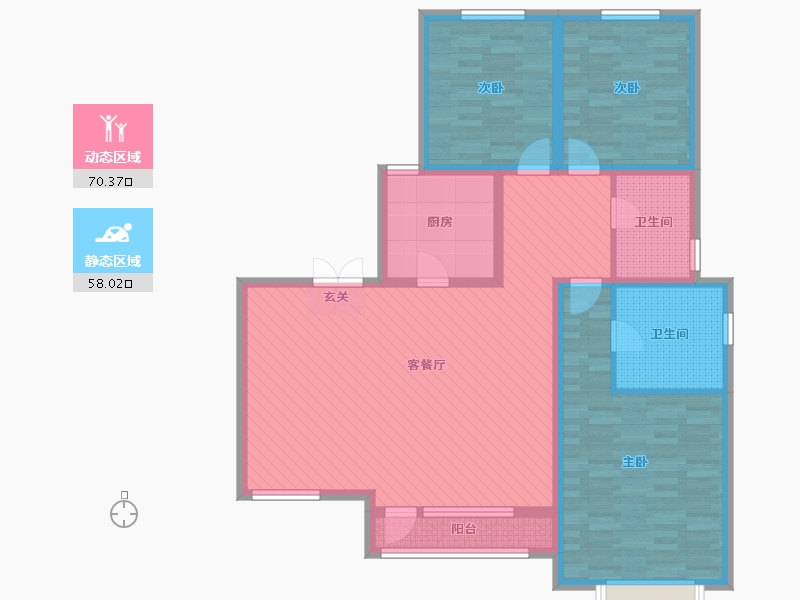 河北省-保定市-鸿坤理想湾北区-114.00-户型库-动静分区