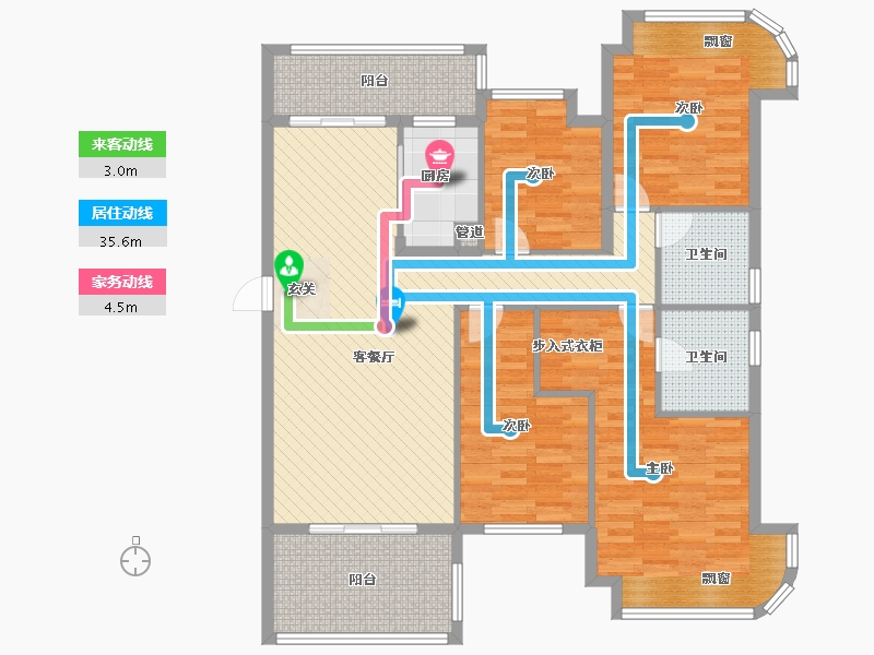 湖南省-长沙市-明昇壹城-125.38-户型库-动静线