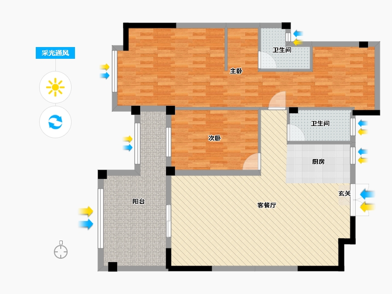 福建省-福州市-融信大卫城-113.60-户型库-采光通风