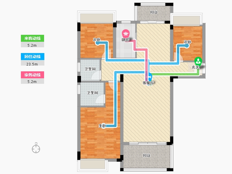 江西省-赣州市-水韵嘉城-97.35-户型库-动静线