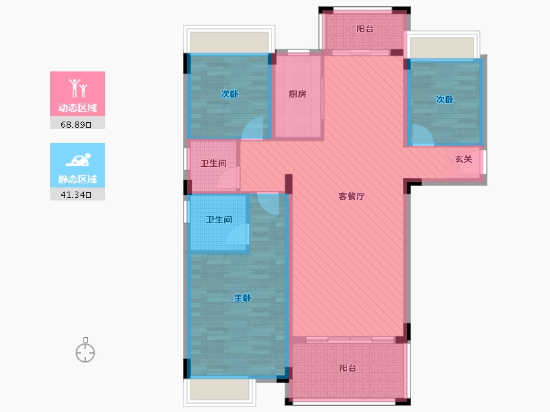 江西省-赣州市-水韵嘉城-97.35-户型库-动静分区