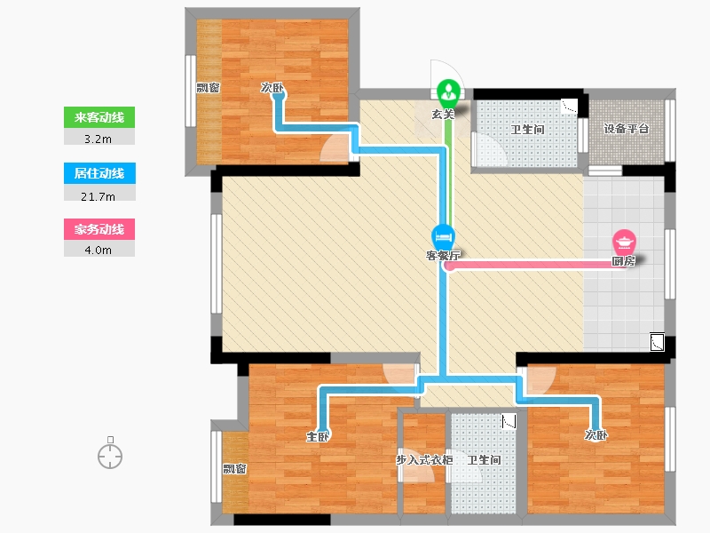 吉林省-吉林市-中海国际社区-96.91-户型库-动静线