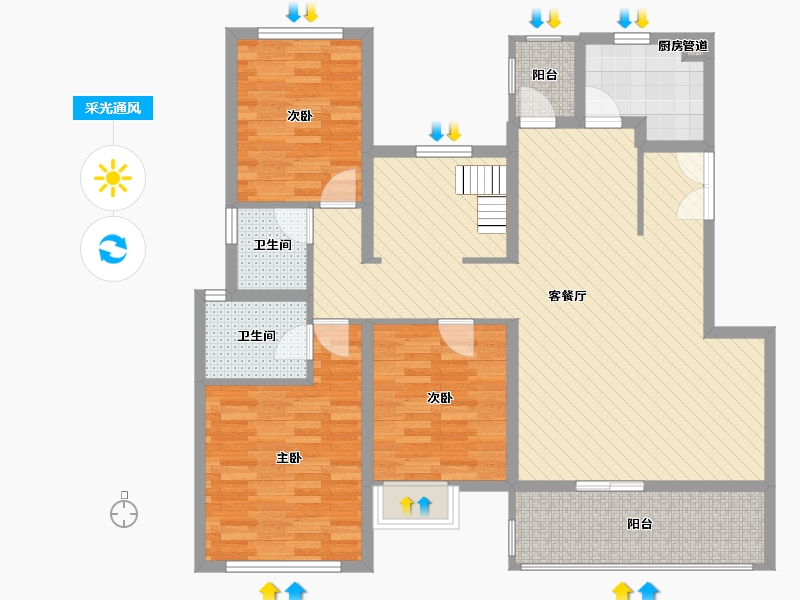 四川省-遂宁市-养生谷-106.80-户型库-采光通风