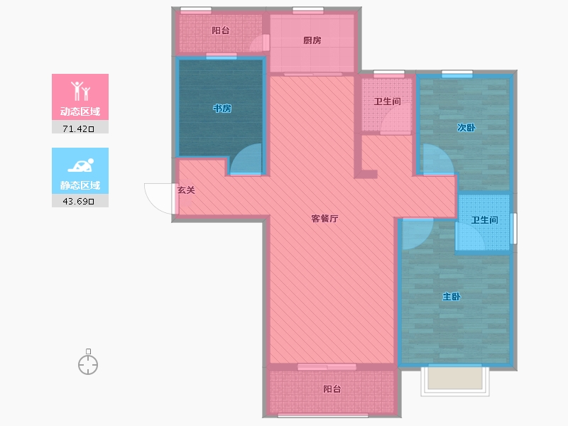 河南省-商丘市-容湖壹号-101.60-户型库-动静分区