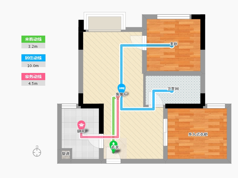 河南省-郑州市-工人路黄岗寺小区-50.50-户型库-动静线