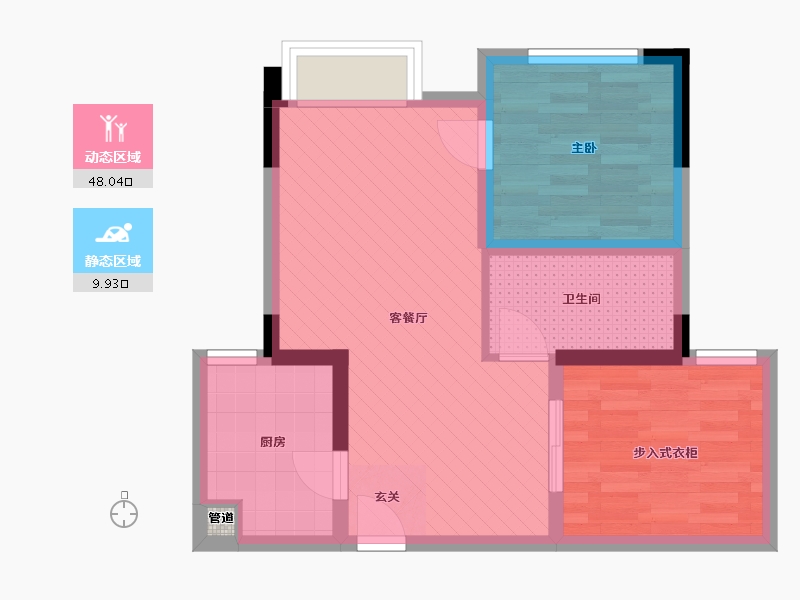 河南省-郑州市-工人路黄岗寺小区-50.50-户型库-动静分区