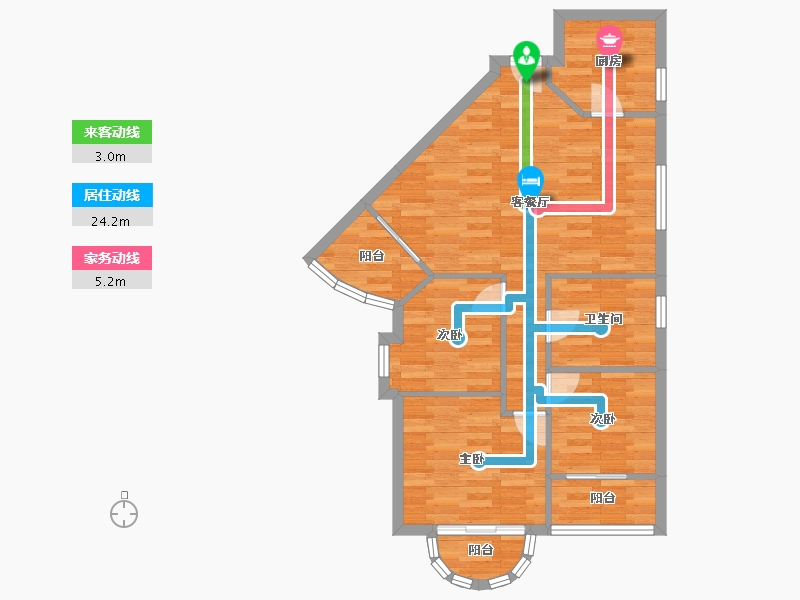 广东省-深圳市-桃源村二期-72.98-户型库-动静线