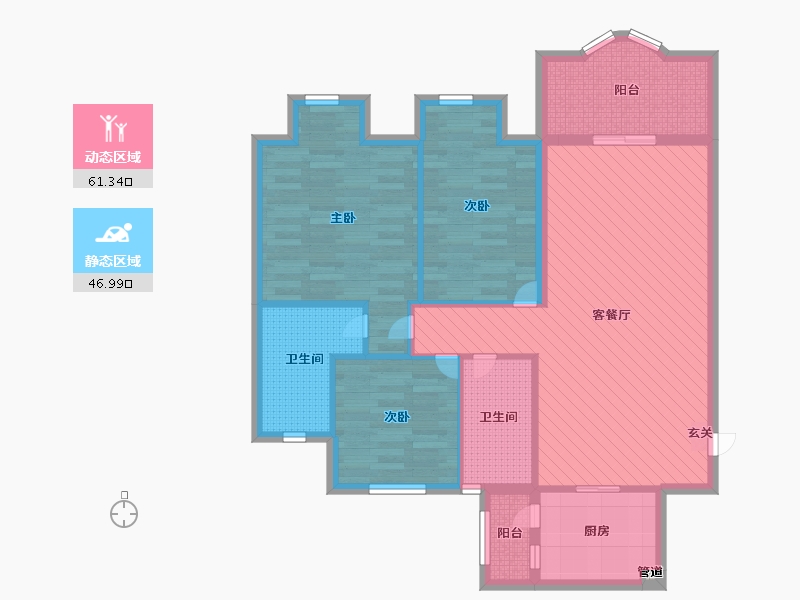 广东省-惠州市-金域华府-96.61-户型库-动静分区