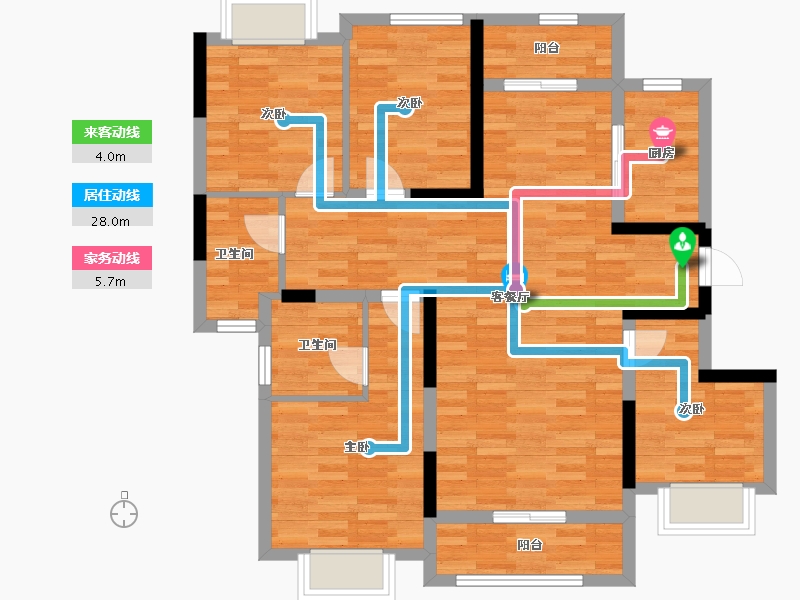 四川省-成都市-佳兆业悦府-95.49-户型库-动静线