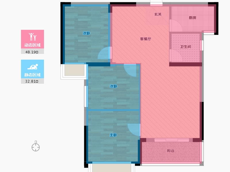 湖北省-荆门市-华夏福庭-71.59-户型库-动静分区