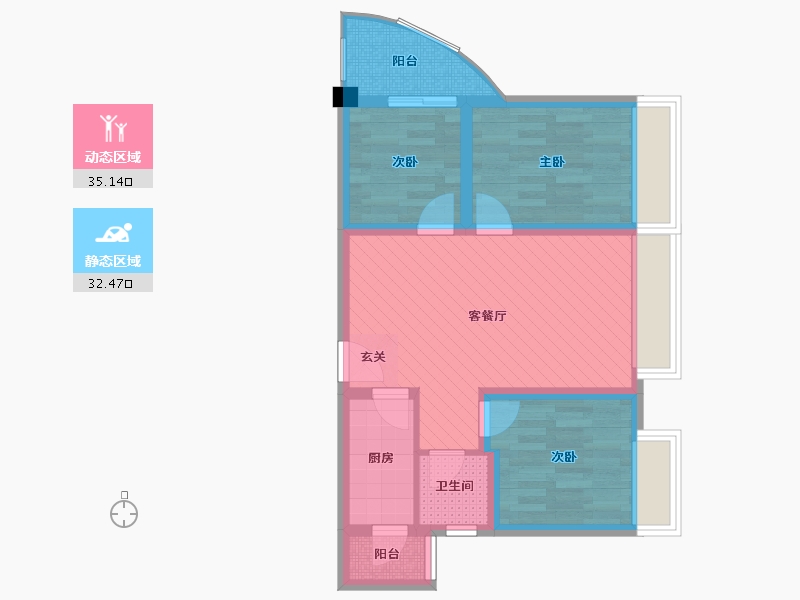 四川省-成都市-满座新街坊-57.96-户型库-动静分区