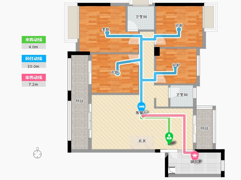 福建省-三明市-富贵世家-99.51-户型库-动静线