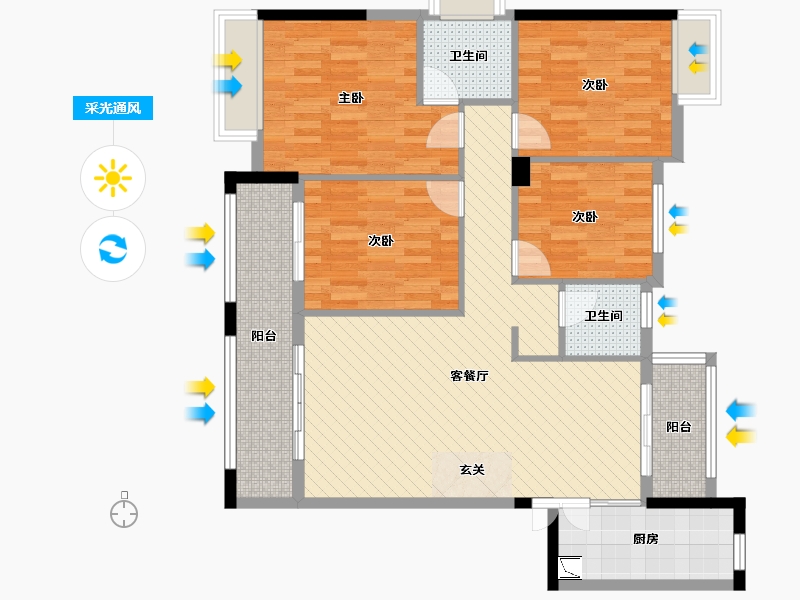 福建省-三明市-富贵世家-99.51-户型库-采光通风