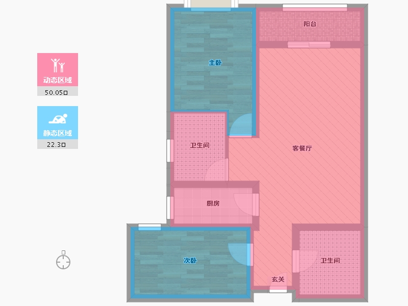 山西省-晋城市-阳光地带-62.14-户型库-动静分区