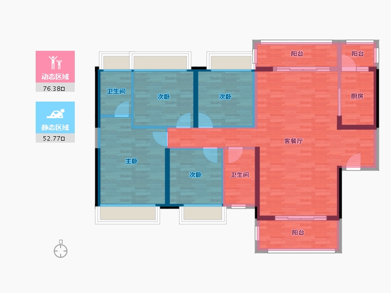 广东省-阳江市-御景豪园-116.30-户型库-动静分区