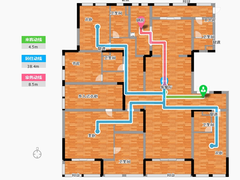 浙江省-杭州市-宋都阳光国际321m²-256.79-户型库-动静线