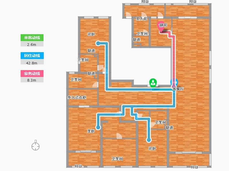 浙江省-杭州市-宋都阳光国际332m²-265.59-户型库-动静线